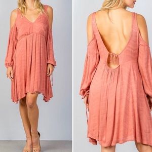 New | Cold Shoulder Boutique Chiffon Dress